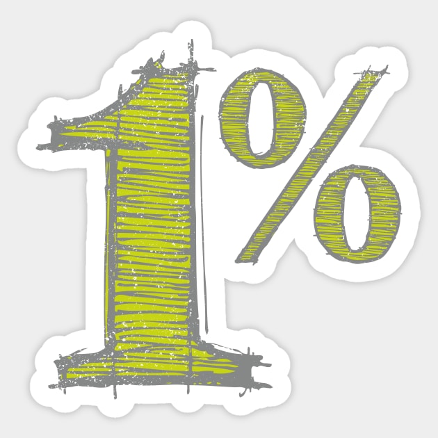 1% Sticker by ScottyWalters